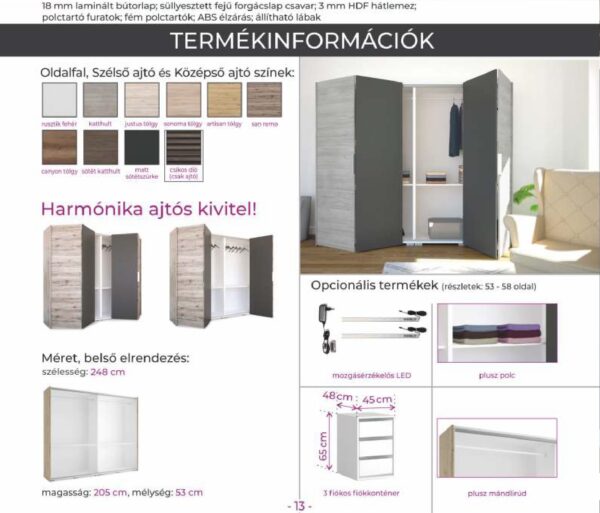 TOLEDO harmónika ajtós gardrób - Image 2