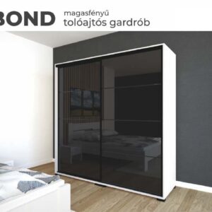 Magasfényű Bond tolóajtós gardrób