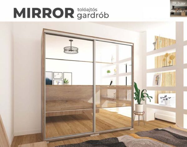 Mirror tolóajtós gardrób