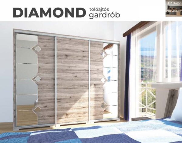 Diamond tolóajtós gardrób